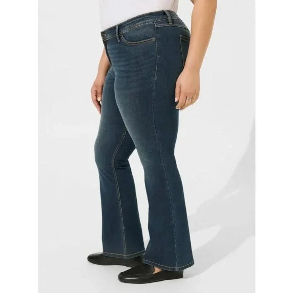 Torrid Plus Size Blue Denim Luxe Slim Boot Cut Jeans